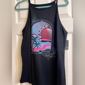 Torrid High Neck graphic print tank top. Size 3X